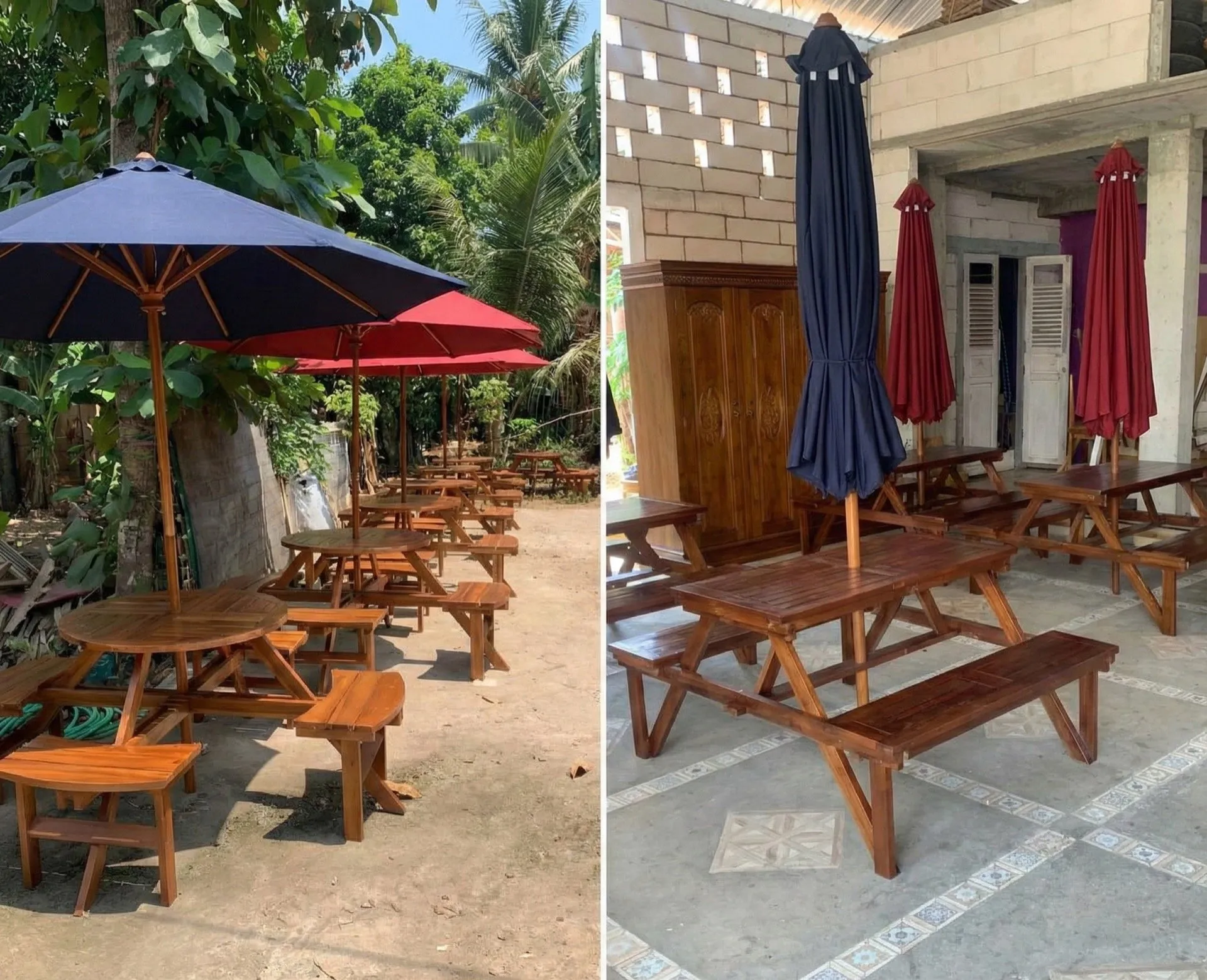 Detail Konstruksi Meja Payung Jati Jepara Kualitas Premium